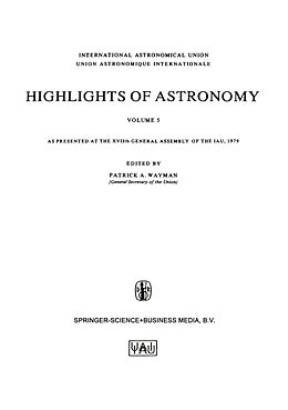 Fester Einband Highlights of Astronomy, Volume 5. Vol.5 von 