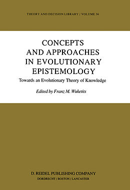 Livre Relié Concepts and Approaches in Evolutionary Epistemology de 