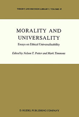 Livre Relié Morality and Universality de 