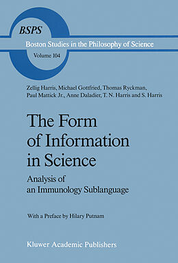 Fester Einband The Form of Information in Science von Z. Harris, Michael Gottfried, Paul Mattick