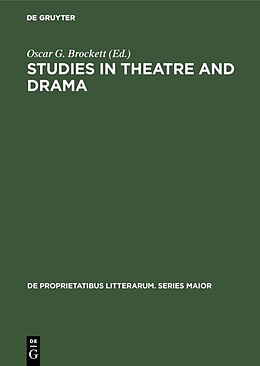 Livre Relié Studies in Theatre and Drama de 