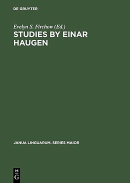 Livre Relié Studies by Einar Haugen de 