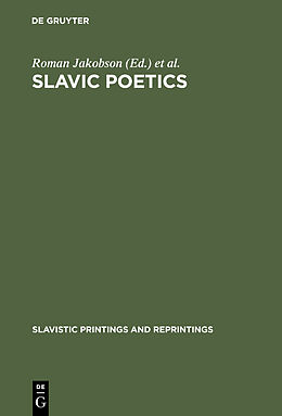 Livre Relié Slavic Poetics de 