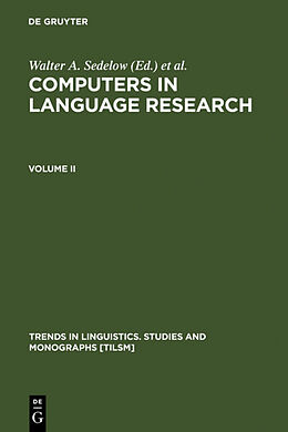 Livre Relié Computers in Language Research 2 de 