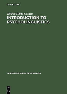 Livre Relié Introduction to Psycholinguistics de Tatiana Slama-Cazacu