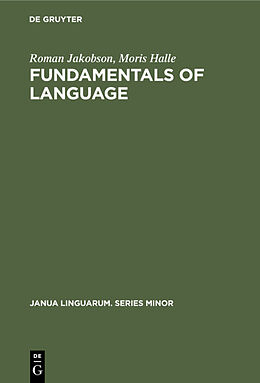 Livre Relié Fundamentals of Language de Moris Halle, Roman Jakobson