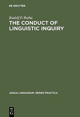 Livre Relié The Conduct of Linguistic Inquiry de Rudolf P. Botha