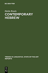 Livre Relié Contemporary Hebrew de Haiim Rosén