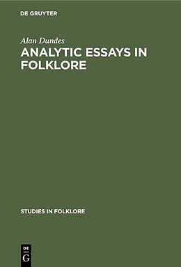 Fester Einband Analytic Essays in Folklore von Alan Dundes