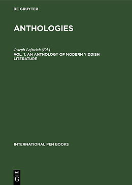 Livre Relié An Anthology of Modern Yiddish Literature de 