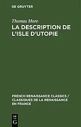 Fester Einband La description de l'isle d'utopie von Thomas More