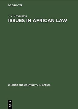 Livre Relié Issues in African law de J. F. Holleman