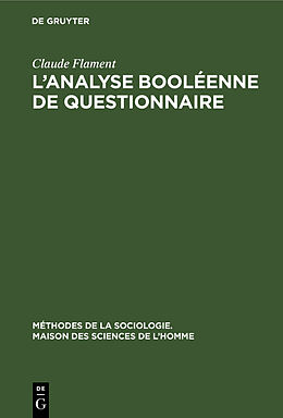 Livre Relié L analyse booléenne de questionnaire de Claude Flament