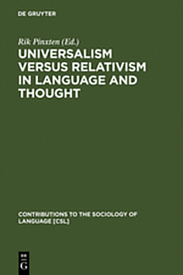 Livre Relié Universalism versus Relativism in Language and Thought de 