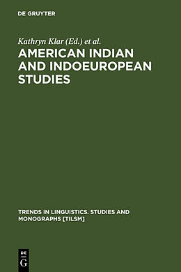 Livre Relié American Indian and Indoeuropean Studies de 