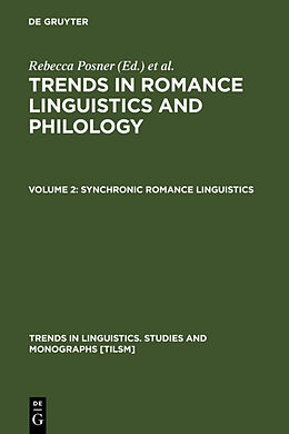 Livre Relié Synchronic Romance Linguistics de 