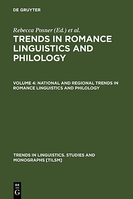 Livre Relié National and Regional Trends in Romance Linguistics and Philology de 