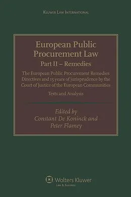 E-Book (pdf) European Public Procurement Law-Part II Remedies von Constant de Konick, Peter Flamey