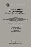 E-Book (pdf) Acquisition of Shares in a Foreign Country von Michael Gruson, Stephen Hutter