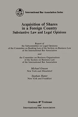 E-Book (pdf) Acquisition of Shares in a Foreign Country von Michael Gruson, Stephen Hutter