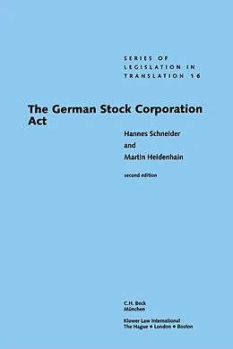 E-Book (pdf) German Stock Corporation Act von Hannes Schneider, Martin Heidenhain