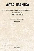 PDF Etudes de linguistique iranienne in memoriam Xavier Tremblay von 