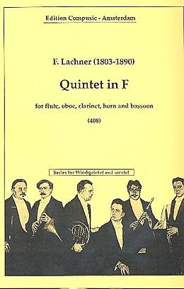 Franz Paul Lachner Notenblätter Quintet F major no.1 for flute
