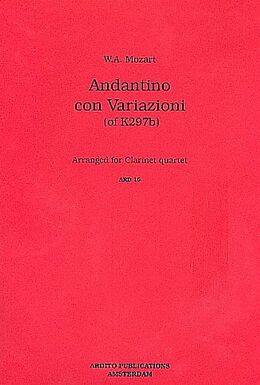 Wolfgang Amadeus Mozart Notenblätter Andantino con Variazioni KV297b