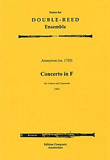 Anonymus Notenblätter Concerto F Major for 4 oboes and