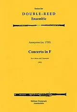 Anonymus Notenblätter Concerto F Major for 4 oboes and