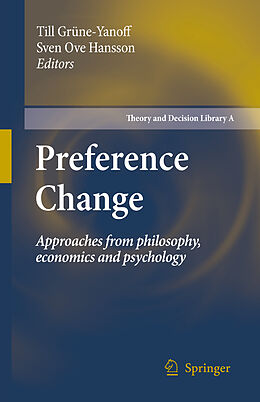 eBook (pdf) Preference Change de Till Grüne-Yanoff, Sven Ove Hansson