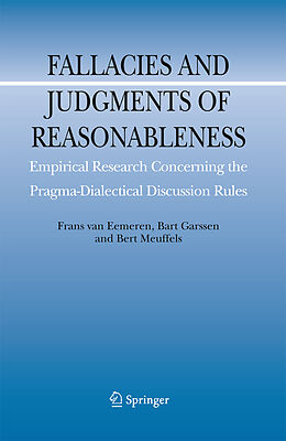 Livre Relié Fallacies and Judgments of Reasonableness de Frans H van Eemeren, Bart Garssen, Bert Meuffels