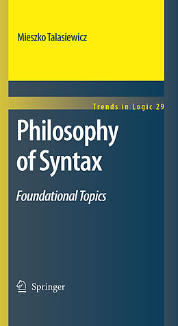 Livre Relié Philosophy of Syntax de Mieszko Talasiewicz