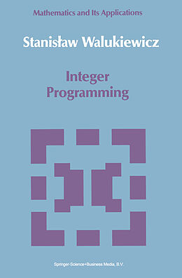 Couverture cartonnée Integer Programming de Stanislav Walukiewicz