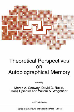 Couverture cartonnée Theoretical Perspectives on Autobiographical Memory de 