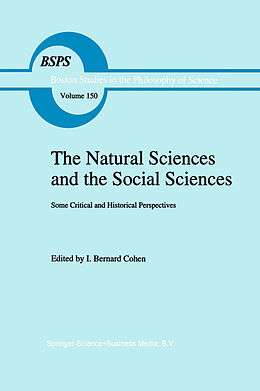Kartonierter Einband The Natural Sciences and the Social Sciences von 