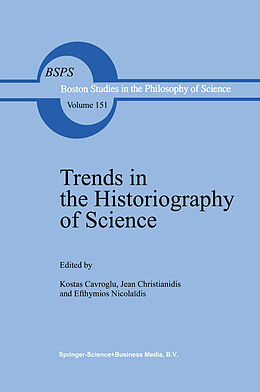 Couverture cartonnée Trends in the Historiography of Science de 