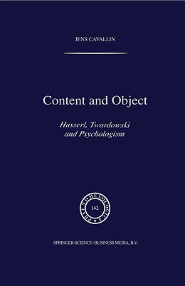 Couverture cartonnée Content and Object de J. Cavallin