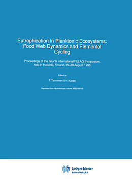 Couverture cartonnée Eutrophication in Planktonic Ecosystems: Food Web Dynamics and Elemental Cycling de 