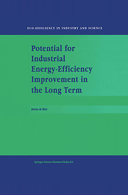 Couverture cartonnée Potential for Industrial Energy-Efficiency Improvement in the Long Term de J. De Beer