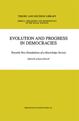 Couverture cartonnée Evolution and Progress in Democracies de 