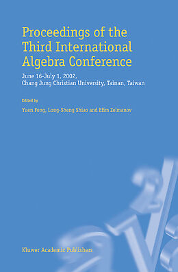 Kartonierter Einband Proceedings of the Third International Algebra Conference von 