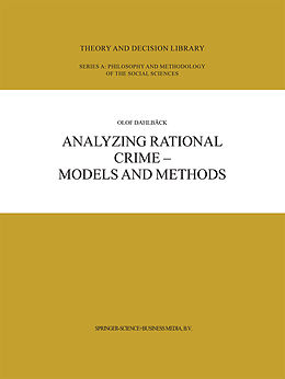 Couverture cartonnée Analyzing Rational Crime   Models and Methods de Olof Dahlbäck