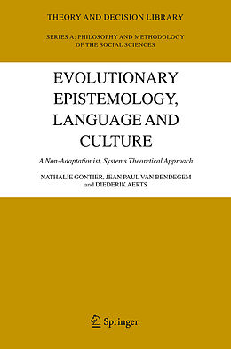 Couverture cartonnée Evolutionary Epistemology, Language and Culture de 