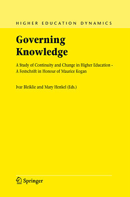 Couverture cartonnée Governing Knowledge de 
