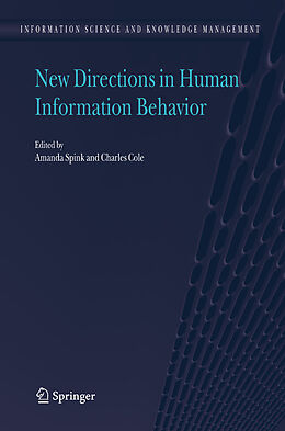 Couverture cartonnée New Directions in Human Information Behavior de 