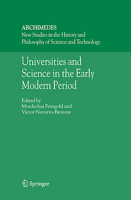 Couverture cartonnée Universities and Science in the Early Modern Period de 