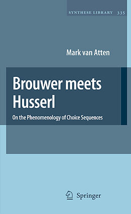 Couverture cartonnée Brouwer meets Husserl de Mark van Atten