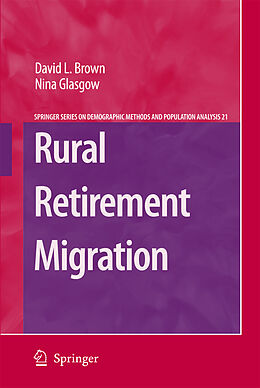 Couverture cartonnée Rural Retirement Migration de David L. Brown, Nina Glasgow