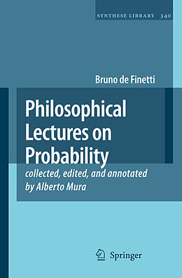 Couverture cartonnée Philosophical Lectures on Probability de Bruno De Finetti
